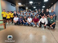 Ivan Vasconcelos presidente da Câmara Municipal participa da apresentação do elenco profissional 2025 do Rolim de Moura Esporte Clube 